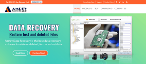 Amrev Data Recovery Software Website