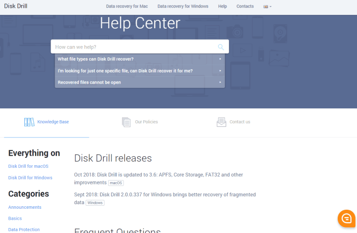 Disk Drill's Help Center