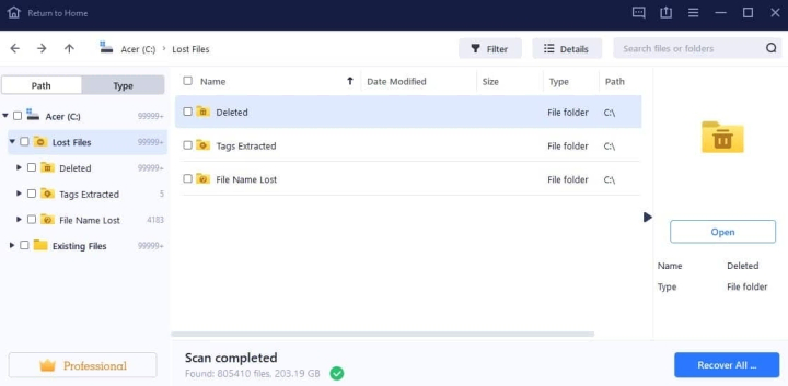 Previewing Files in EaseUS